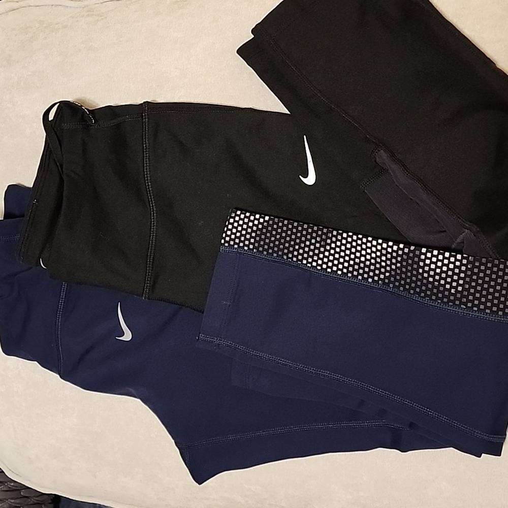 Nike 7/8 length dri-fit leggings (×2)